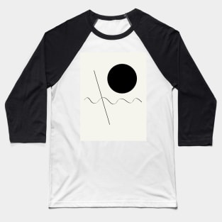 Abstract Black and White 03 Baseball T-Shirt